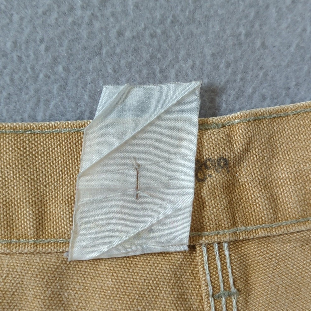 Carhartt Double Knee Logger Pants Tan Firm Canvas Workwear 38x31 Vintage Patina - Picture 4 of 12